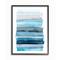 Stupell Industries Blue & Gray Ombre Abstract Lines Wall Art in Black Frame